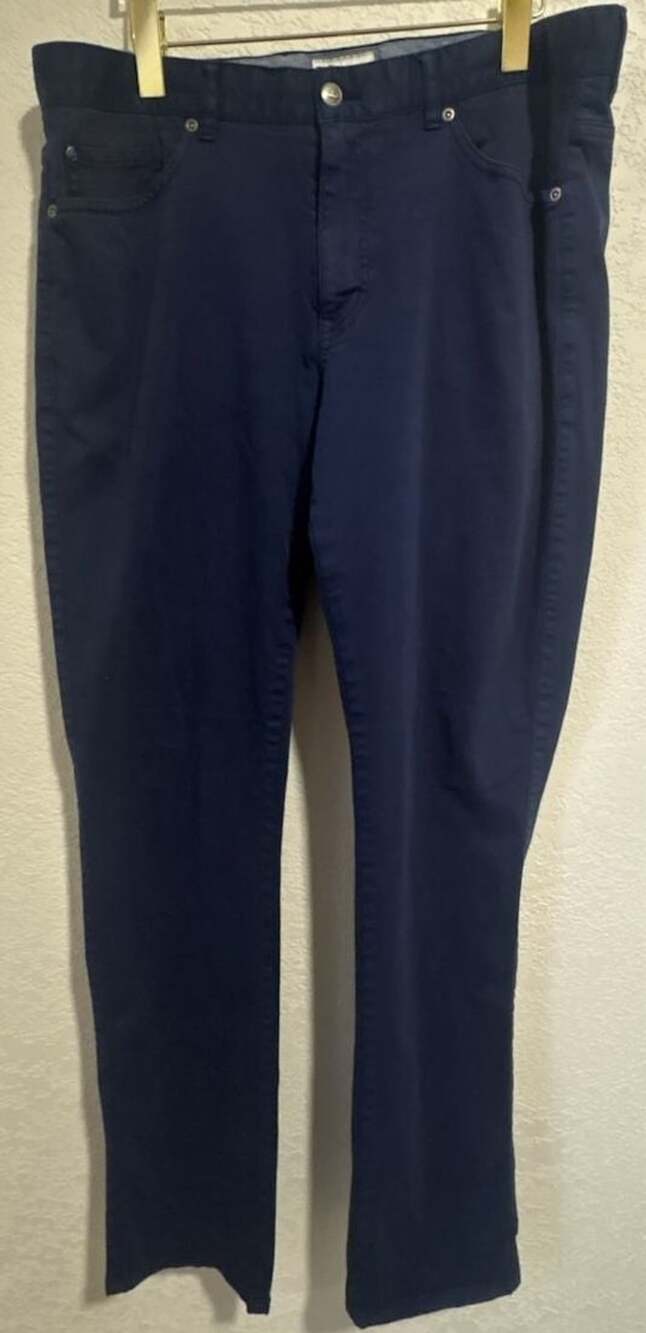 Peter Millar Pants Size 36 Blue 5 Pocket Stretch Casual